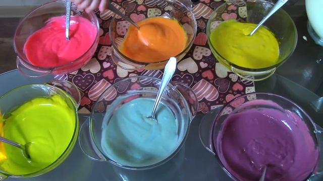 Торт Радуга Печем Разноцветный Торт Rainbow Cake