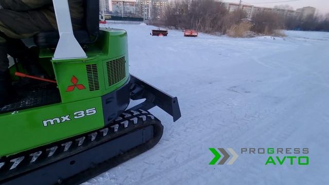 Экскаватор MITSUBISHI MX35 в Благовещенске / японский бу мини эксковатор с ковшом прогрессавто