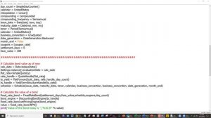 Python Bond valuation