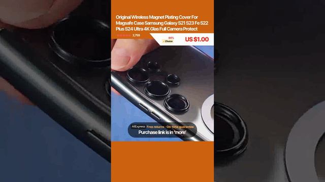 Original Wireless Magnet Plating Cover For Magsafe Case Samsung Galaxy S21 S23 Fe S22 Plus смотреть онлайн