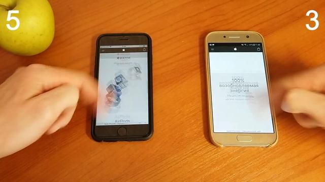 Сравнение скорости работы Samsung A5 2017 vs Iphone se (6s). Что лучше???! смотреть онлайн