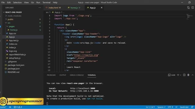 React Website Tutorial