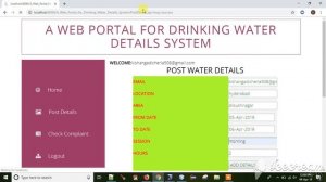 A WEB PORTAL FOR DRINKING WATER DETAILS SYSTEM JAVA PROJECT