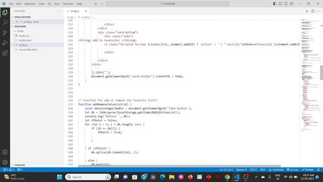 Create a mini IMDB clone app. Use ONLY vanilla javascript