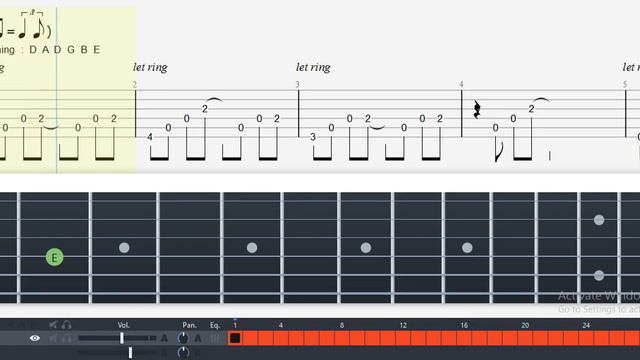 Guitar Tab - Home (Undertale) OST Fingerstyle Tutorial Sheet Lesson #Anp