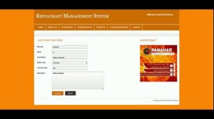 Restaurant Management System | PHP and MySQL Project Source Code | PHP MySQL CRUD Project