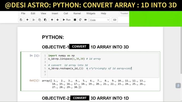 PYTHON IN HINDI| HOW TO CONVERT 2D ARRAY INTO 1D ARRAY| NUMPY| PYTHON DATA SCIENCE| DATA SCIENTIST смотреть онлайн