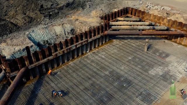 Шпунт. Стройка. Погружение шпунта.