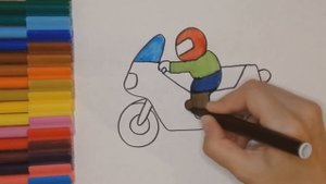 Как нарисовать МОТОЦИКЛ/ Рисуем мотоцикл / How to draw a motorcycle