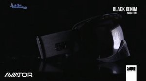 509 - Black Denim Aviator Snowmobile Goggle