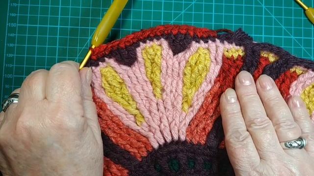ч.12. Овальный коврик в технике overlay crochet по МК Евгении Тыченко. Ряды 41-43