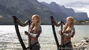 VIKINGS Theme (If I Had A Heart) Harp Twins - Electric Harp