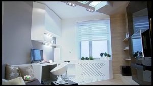 Рабочий стол, подоконник, решетка радиатора. НТВ, Квартирный вопрос. «Кабинет, гостиная, спортзал»