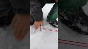 Установка зимней палатки Митек "Нельма КУБ-2 ЛЮКС" с теплым полом