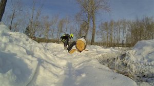 Тренировка эндуро - переезд трёх брёвен