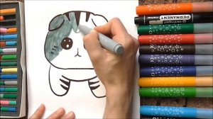 How to Draw a Cute Cat Kawaii for Kids Toddlers