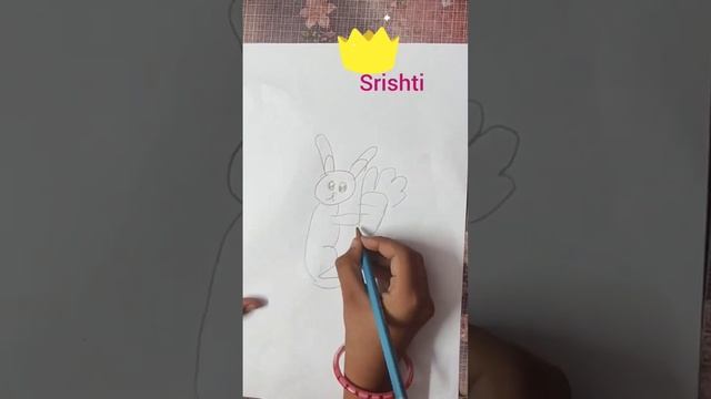 how to draw rabbit drawing from 2 number