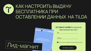 Как настроить на Тильде автоматическую выдачу лид-магнита. Урок 4 минуты