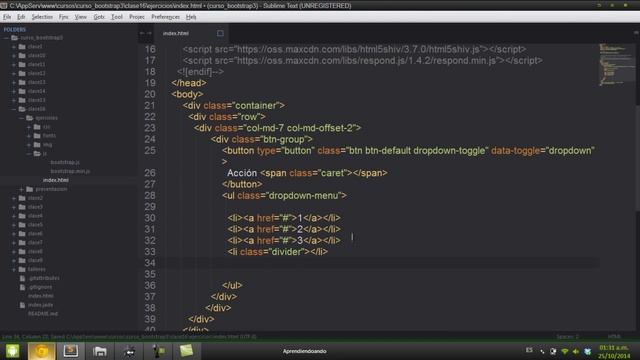 Bootstrap 3 - Clase 16 - Botones desplegables смотреть онлайн