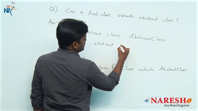 Can a final class extends abstract class | Core Java FAQs Videos| Naresh IT смотреть онлайн