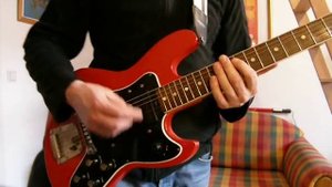 Red Jolana Galaxis Guitar