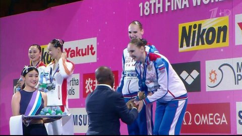 Еще одну золотую медаль завоевали российские синхр...онате мира по водным видам спорта в Южной Корее