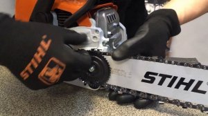 Как заменить цепь и шину на MS180C  Штиль 180 ц