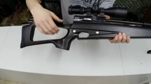 Пневматическая винтовка Horhe-Jager SP NEW (короткая) с интегрированным модератором, орех