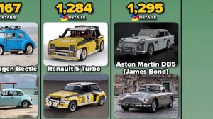 Comparison: Lego Cars | From Smallest to Biggest