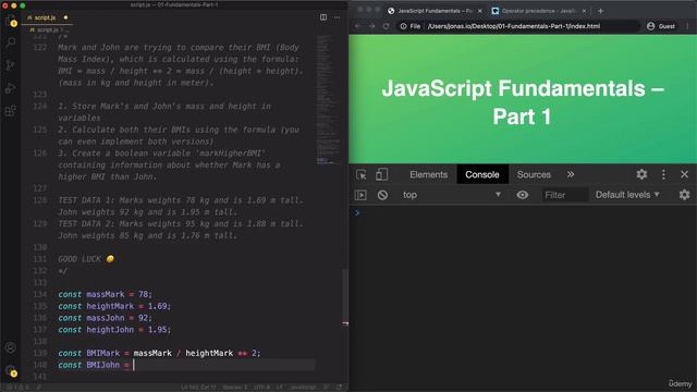 Coding Challenge #1 | JavaScript ? | Lecture 013