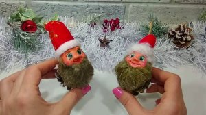 Гномики из шишек. Новогодние поделки. DIY.