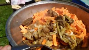 Настоящий плов в казане на костре..подробный рецепт