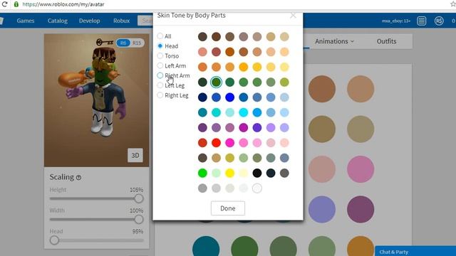 Как изменить цвет кожи в роблокс