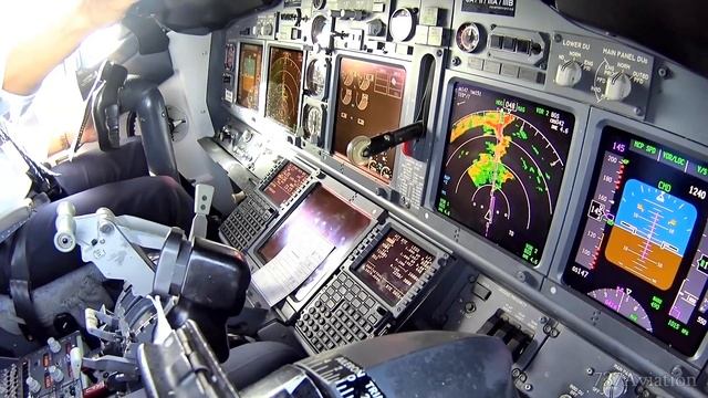 Boeing 737 - instrument view VOR approach смотреть онлайн
