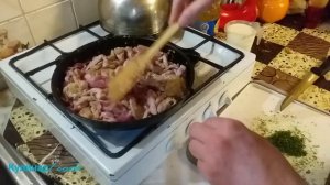 Бефстроганов из свиной вырезки. Beef stroganoff from pork tenderloin.