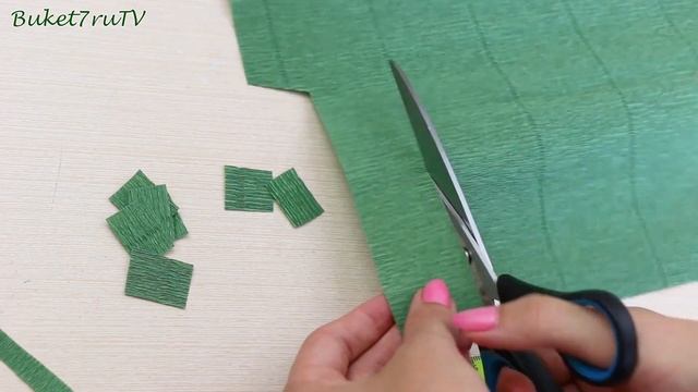 6 идей: Зелень из гофрированной бумаги для декора бумажных композиций и букетов из конфет смотреть онлайн