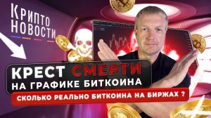 Крест смерти на графике биткоина | Сколько биткоина на биржах | Крипто-новости #биткоин#криптоновост