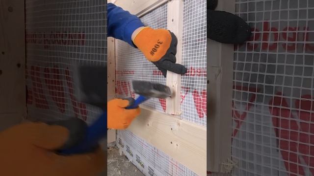 Установка закладных для крепления радиатора #каркасныйдом #строительство #домаподключ #отопление