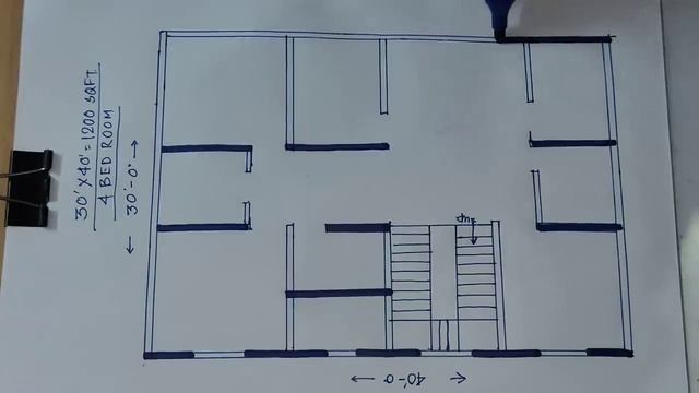 30 x 40 house plan with 4 bed rooms II 30 X 40 GHAR KA NAKSHA II 1200 SQFT HOUSE DESIGN смотреть онлайн