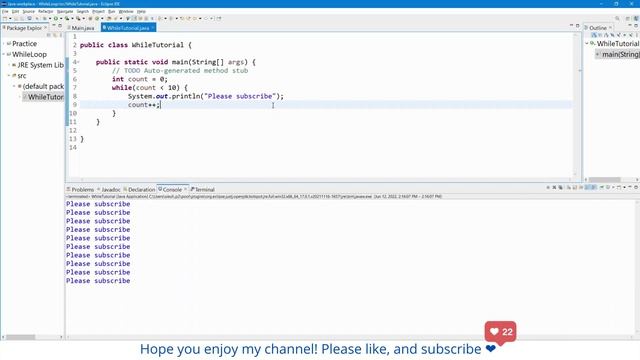 While loop, Do while loop in Java - Examples and Full Explanation | Java Tutorials for Beginners #9