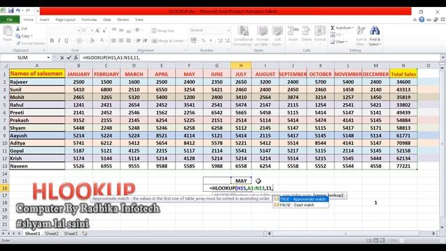 #HLOOKUP FORMULA IN EXCEL #HLOOKUP FUNCTION USE IN EXCEL #How to use hlookup function in excel смотреть онлайн