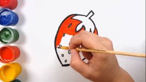 Клубника раскраска красками для детей всех возрастов