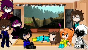 Rainimator & Minecraft Ocs reacts to "I am believing & Mobs can't handle us" [Requested]