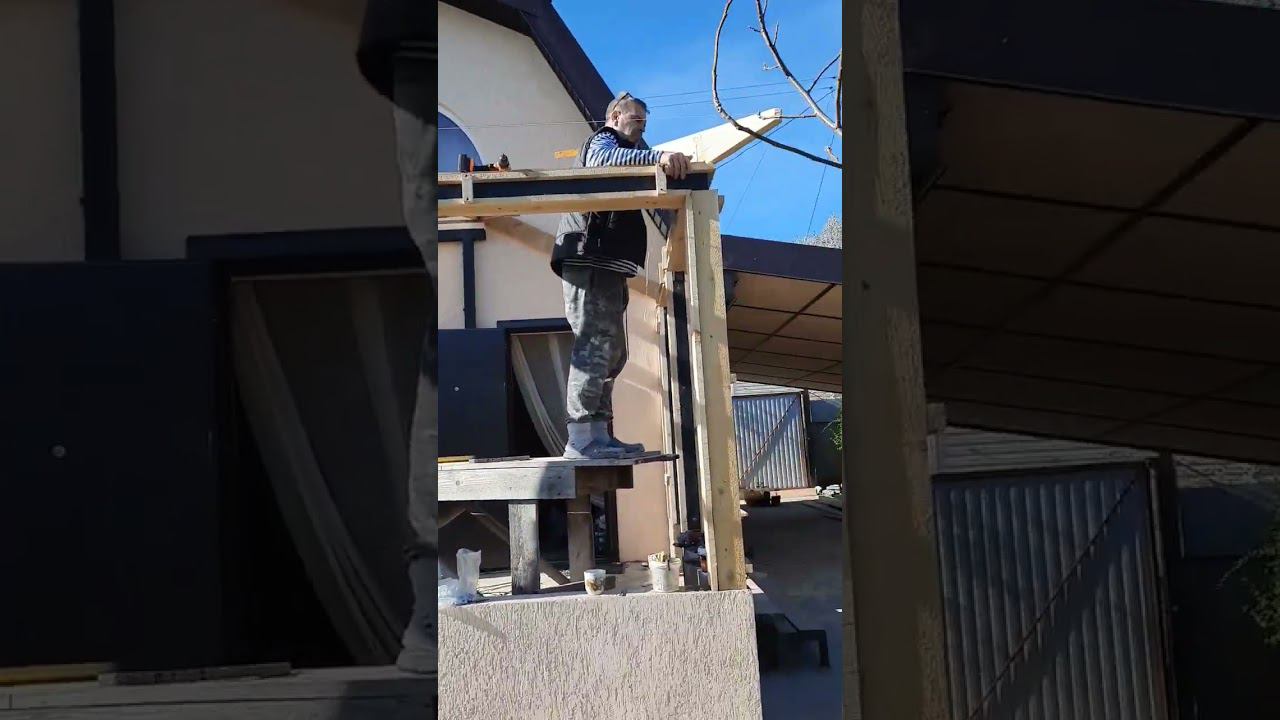 Пристраиваем закрытую веранду к дому... смотреть онлайн