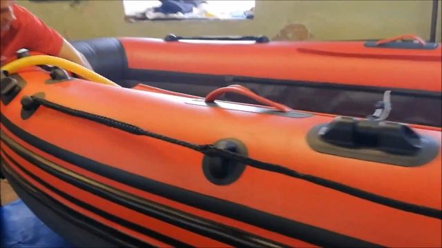 Лодка ПВХ Риф Скат Тритон 350 НДНД Красно-серая смотреть онлайн