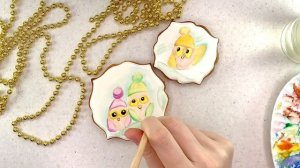 Как расписывать пряники кистью/ акварельная роспись имбирных пряников основы для начинающих