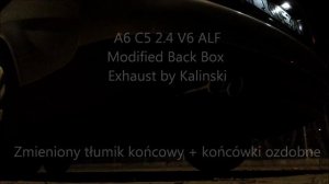 Audi A6 C5 1997year 2.4 ALF stock / modified exhaust.