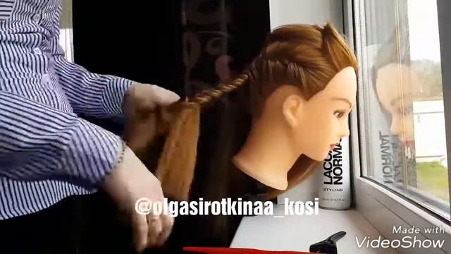 Видеоурок.Прическа из 3х колосков. смотреть онлайн