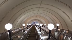 Метро 2021|Поездка на очень большом эскалаторе 100 метров на станции Окружная