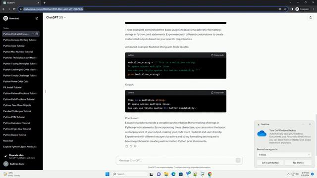 python print string with escape characters